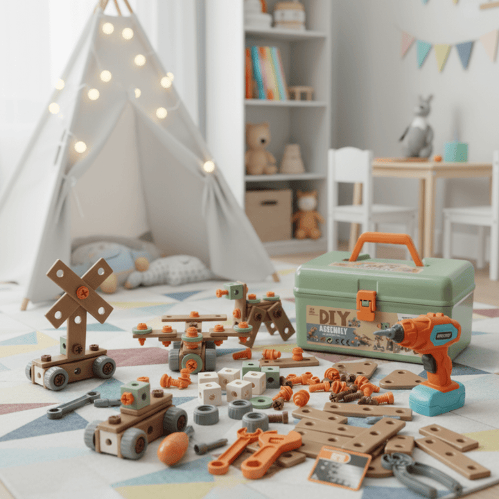 Ensemble d'outils de 100 pièces pour les enfants créatifs à partir de 3 ans