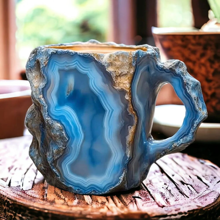 Tasses à café en cristal minéral fait main | Isolantes et compatibles avec le micro-ondes | 350–450 ml