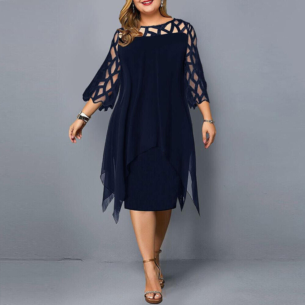Robe Midi Grande Taille pour l'Automne