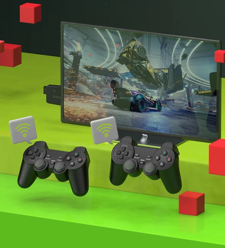 Console de jeu rétro 64 Go avec 2 manettes - Plus de 20 000 jeux