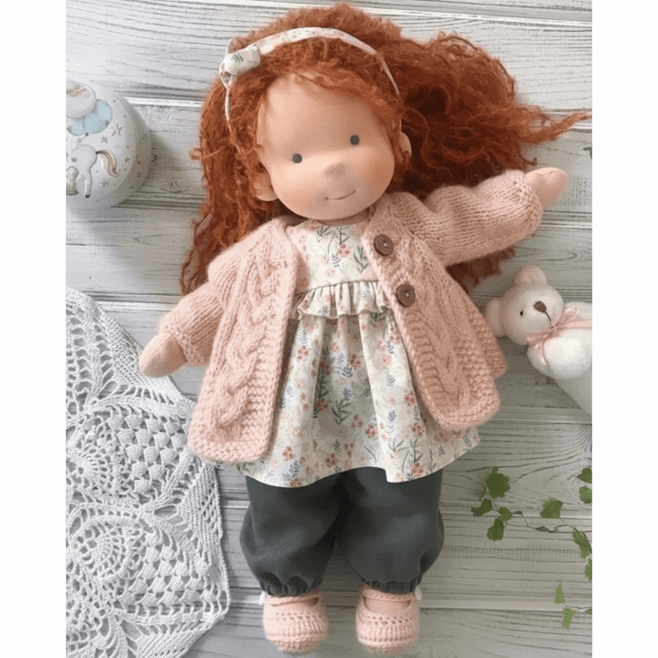 Poupée Waldorf en Coton Fait Main pour un Jeu Créatif