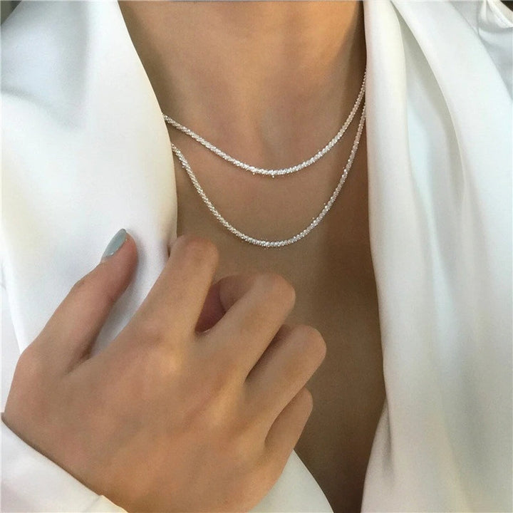 Collier lumineux étoile argentée