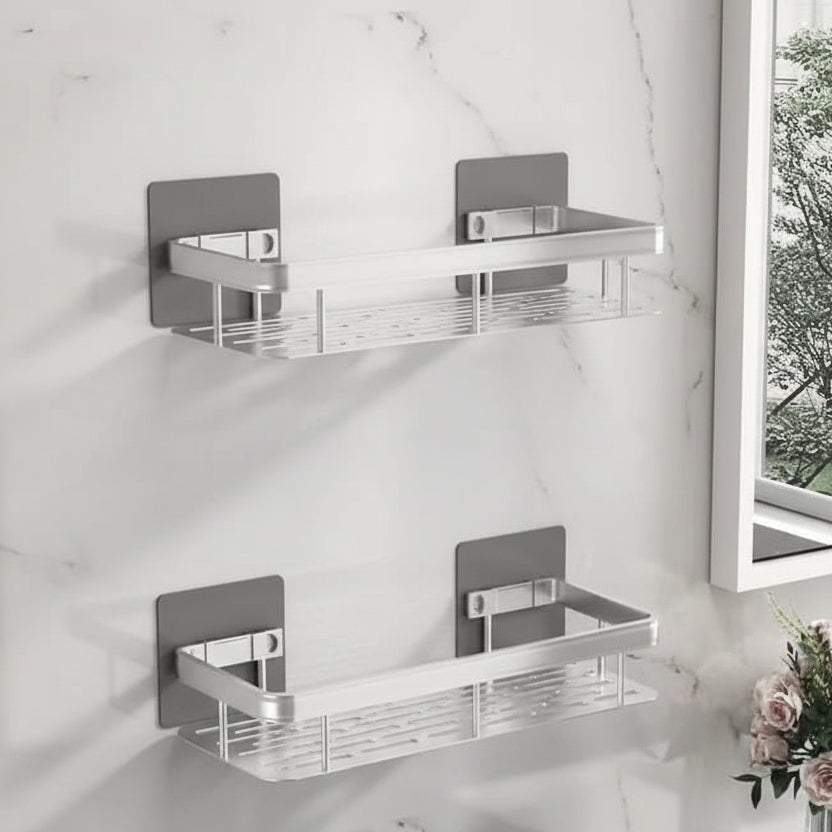 Étagère de Salle de Bain Adhésive – Sans Perçage & Élégante pour Toute Salle de Bain