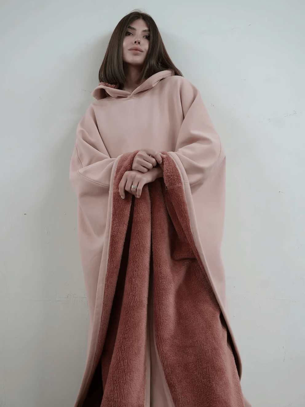 Hoodie Couverture Apaisante Oversize en Tissu Doux