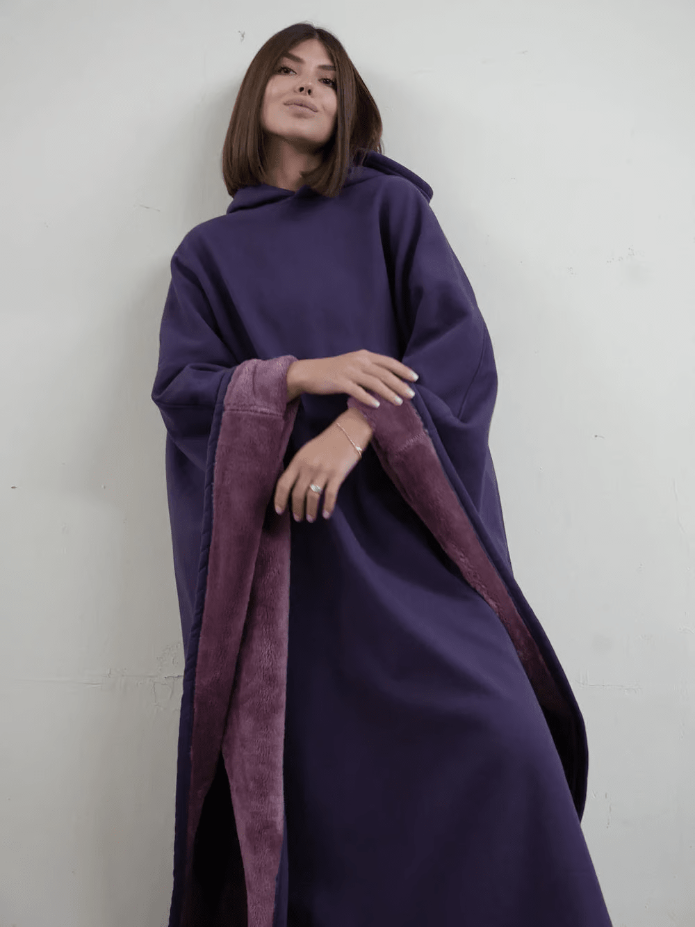 Hoodie Couverture Apaisante Oversize en Tissu Doux