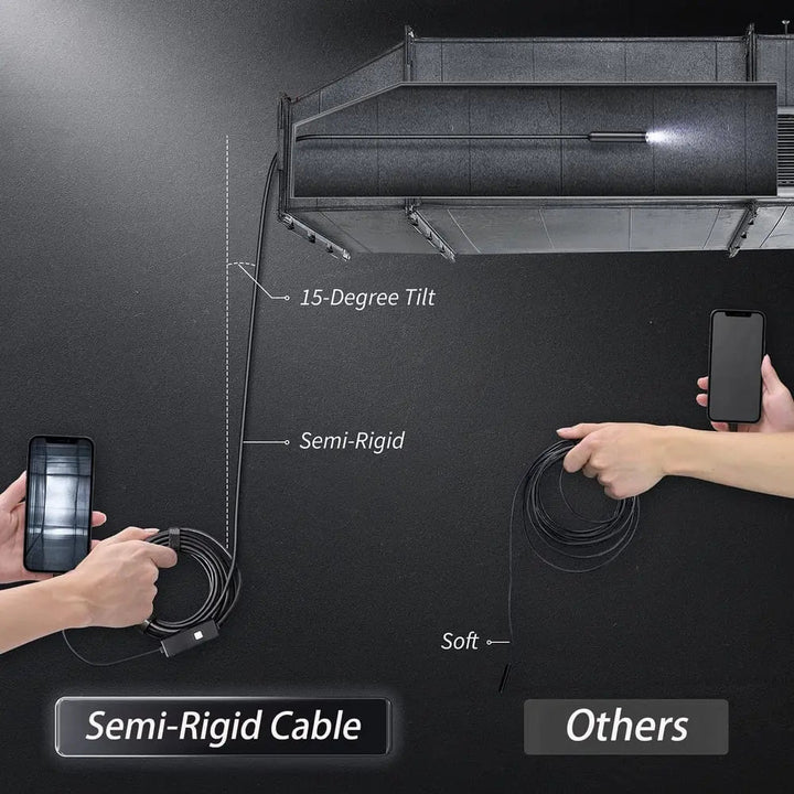 Caméra d'inspection de câble de 5 m avec fonctionnalité endoscope pour appareils mobiles