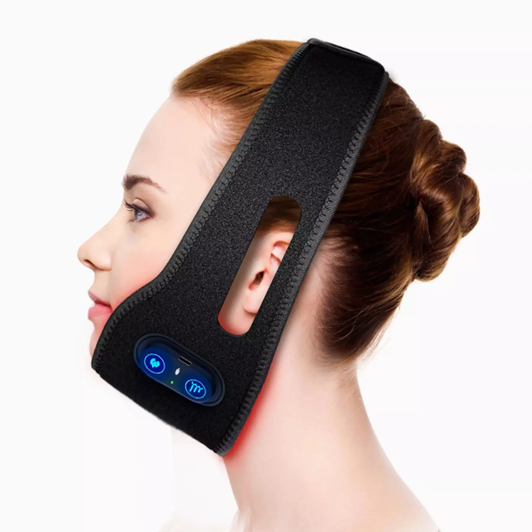 Ceinture de Thérapie par Lumière Rouge pour le Contour du Menton pour Réduire le Double Menton