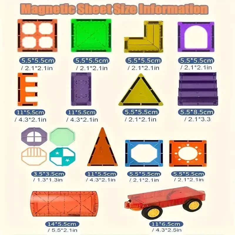 Blocs de Construction Magnétiques pour une Création 3D et un Apprentissage Amusant dès 2 Ans