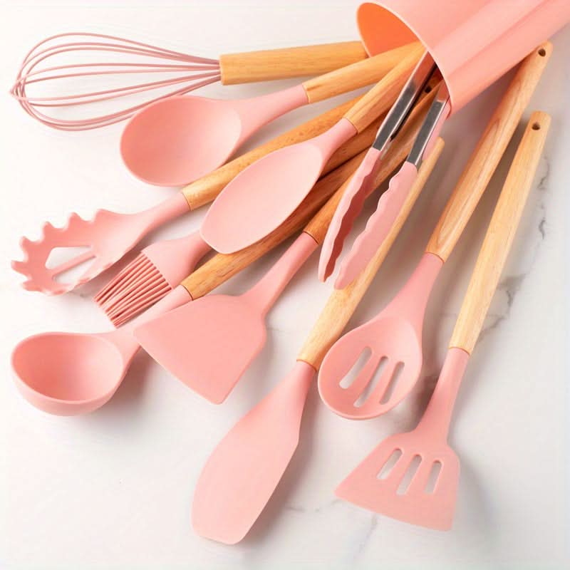 Ensemble de Cuisine en Silicone de 12 Pièces | Résistant à la Chaleur et Lavable au Lave-Vaisselle
