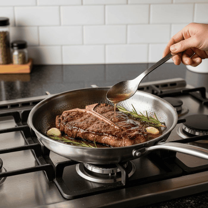 Poêle à Frire en Titane Premium – Ustensiles de Cuisine Non Revêtus de Haute Qualité pour Tous Types de Cuisinières