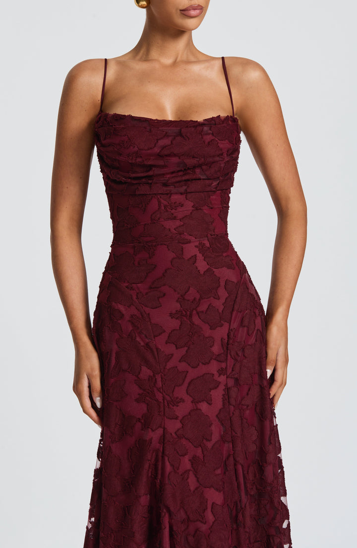 Robe Maxi Bella - Laque Cerise