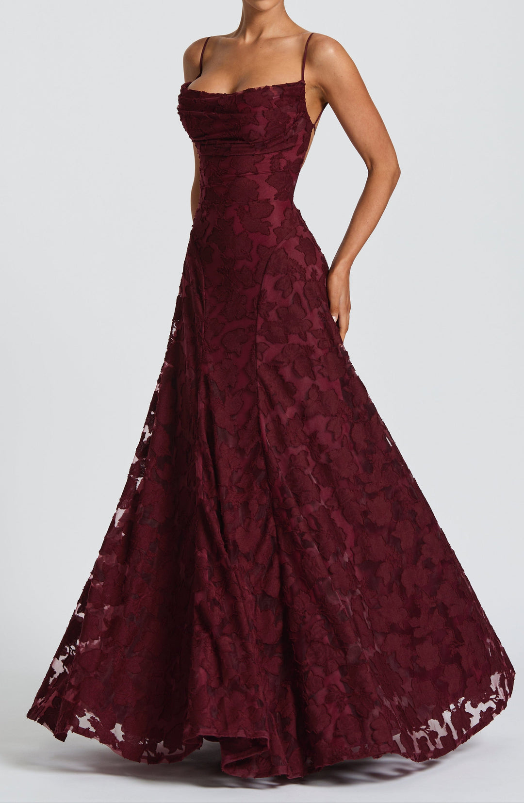 Robe Maxi Bella - Laque Cerise
