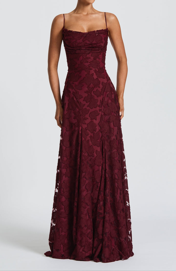 Robe Maxi Bella - Laque Cerise