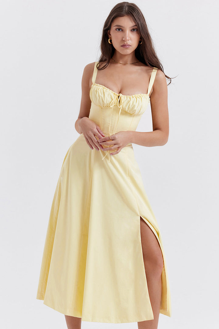Robe Bustier Sur Mesure avec Imprimé Floral Printanier Moderne