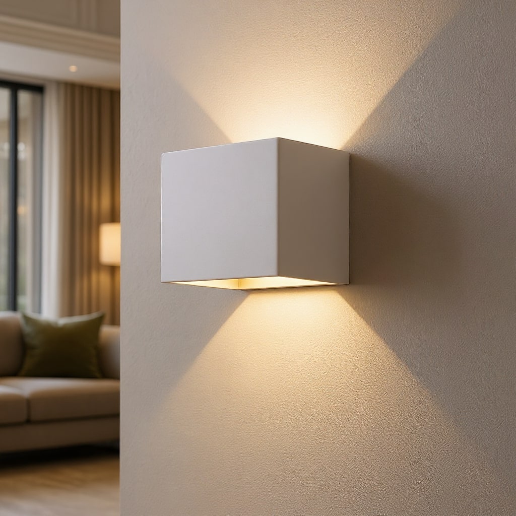 Applique Murale pour Intérieur et Extérieur | Lampe Murale LED avec Capteur en Noir et Blanc