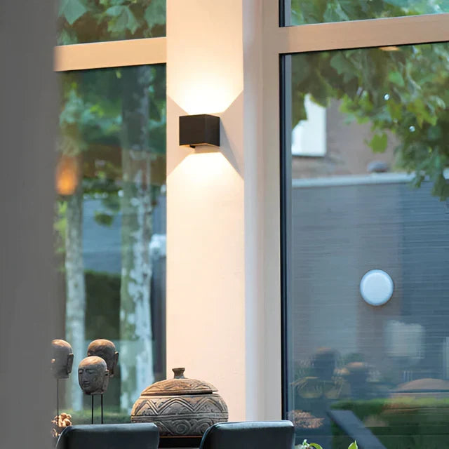 Applique Murale pour Intérieur et Extérieur | Lampe Murale LED avec Capteur en Noir et Blanc