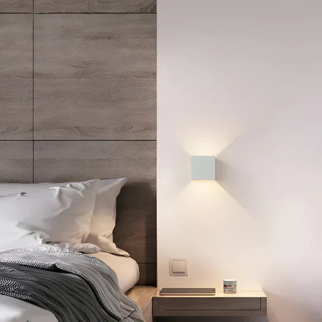 Applique Murale pour Intérieur et Extérieur | Lampe Murale LED avec Capteur en Noir et Blanc