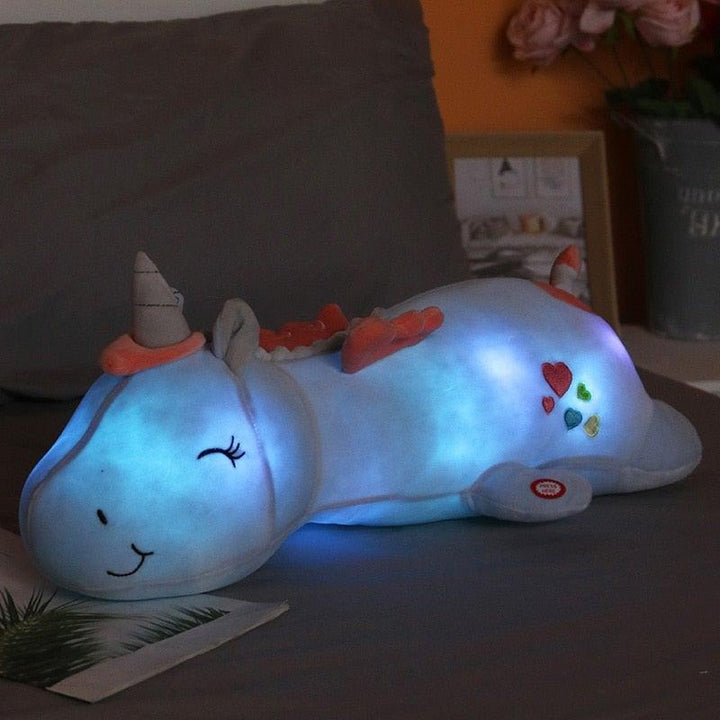 Peluche Licorne Lumineuse | Compagnon Câlin | Lumières LED Arc-en-Ciel | Cadeau Idéal pour Enfants