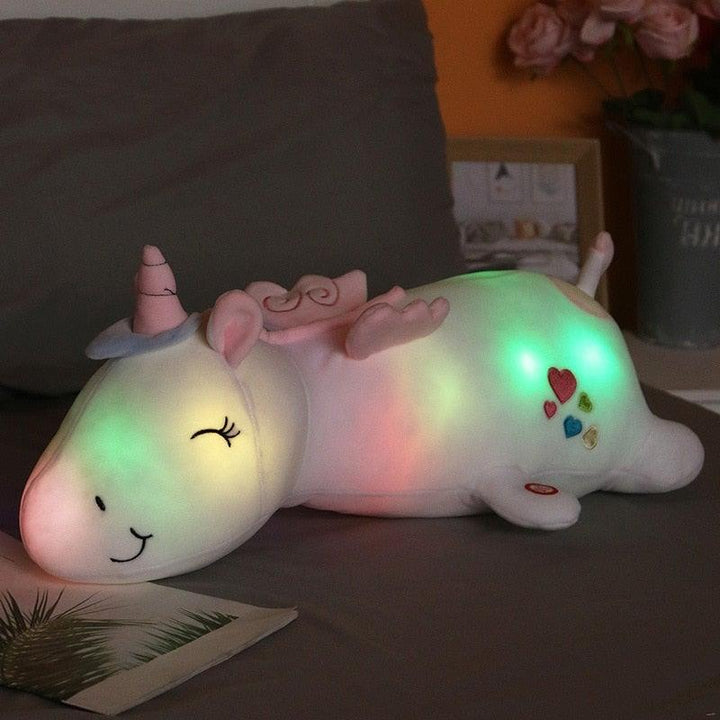Peluche Licorne Lumineuse | Compagnon Câlin | Lumières LED Arc-en-Ciel | Cadeau Idéal pour Enfants
