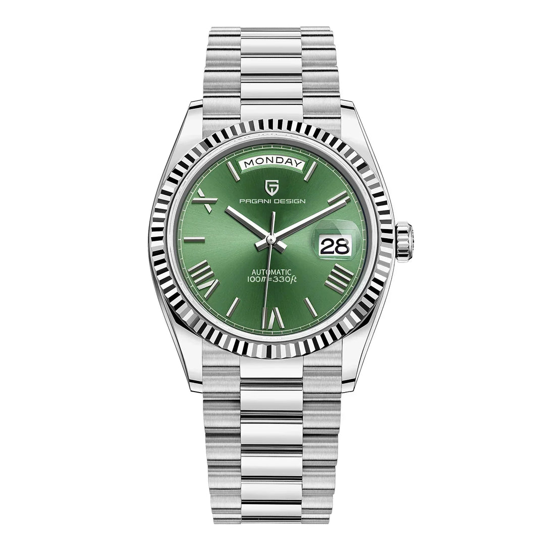 Montre Automatique pour Homme Premium – Acier Inoxydable, Auto-Remontante, Fonction Calendrier – Style Polyvalent pour Toutes les Occasions