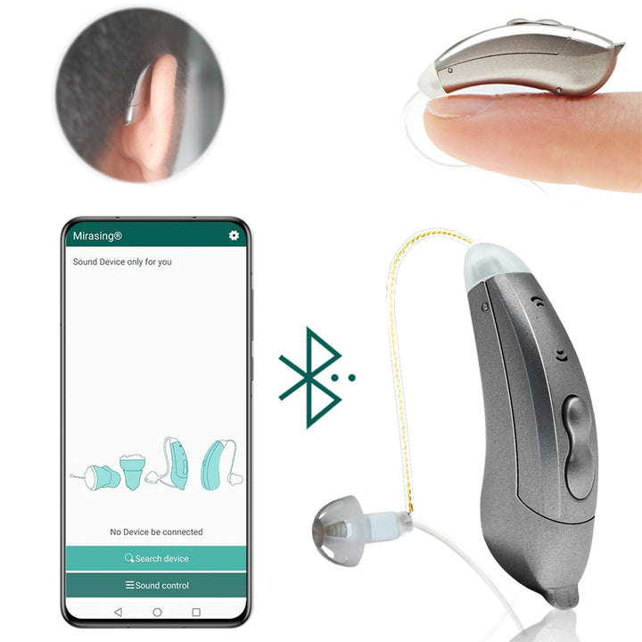 Appareils auditifs BTE invisibles avec contrôle par application