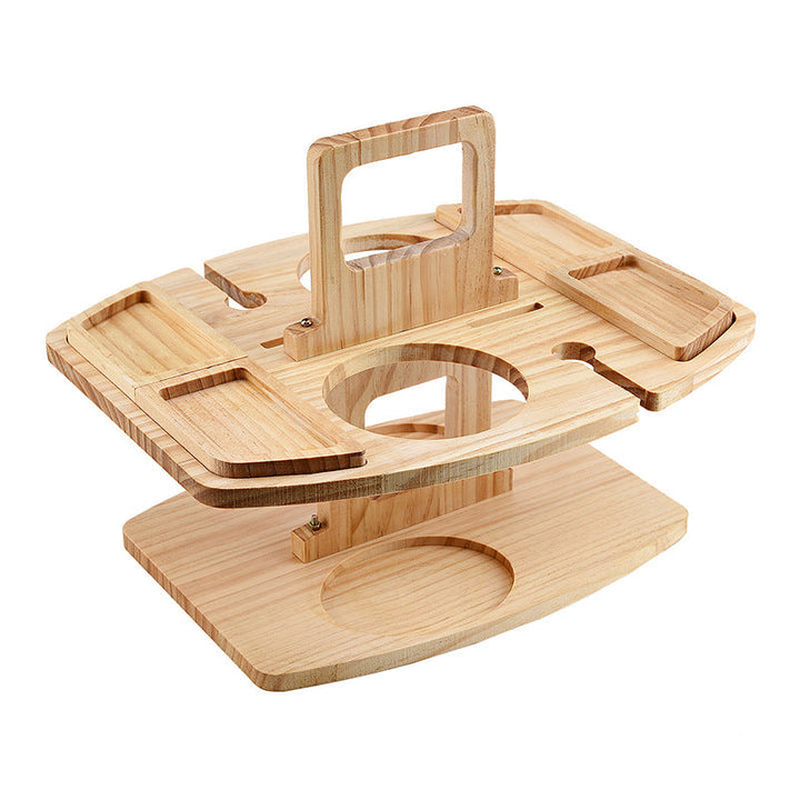 Table à Vin en Bois Portable pour Pique-Nique
