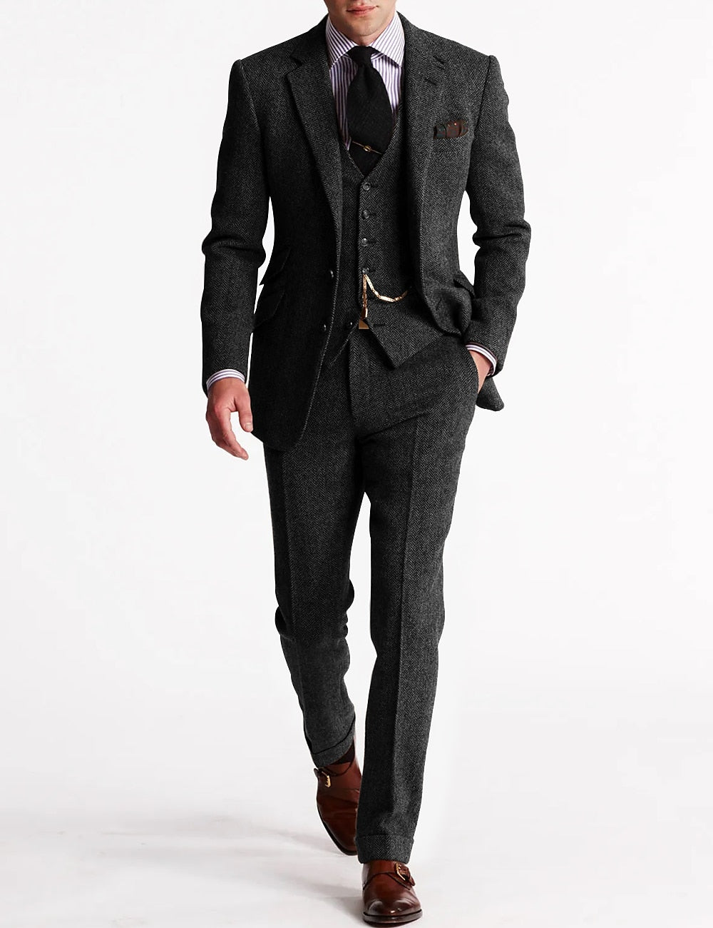 Costume Tuxedo en Tweed pour Hommes | Complet