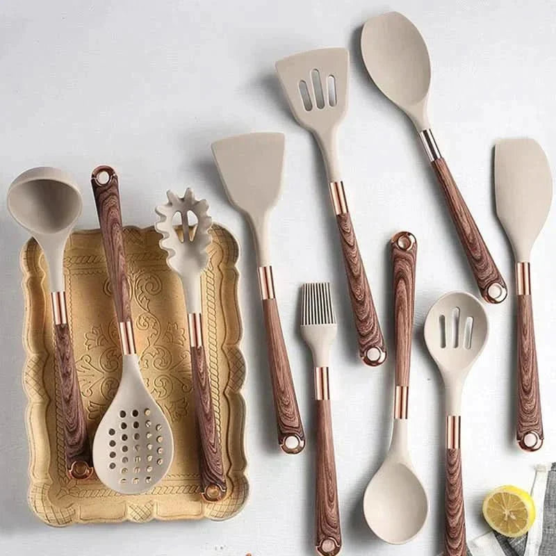 Ensemble de Cuisine en Silicone Premium de 10 Pièces