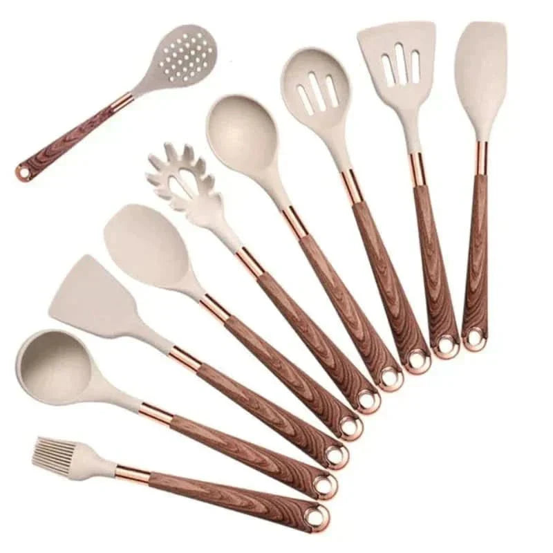 Ensemble de Cuisine en Silicone Premium de 10 Pièces