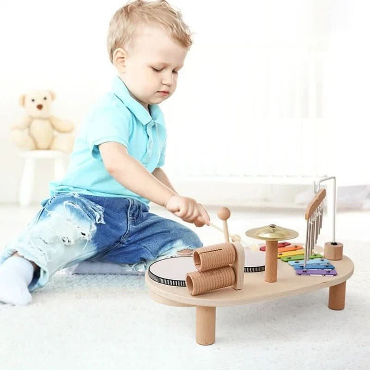 Ensemble de Jouets Musicaux en Bois pour Bébés Créatifs de 12 Mois et Plus