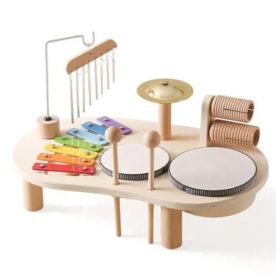 Ensemble de Jouets Musicaux en Bois pour Bébés Créatifs de 12 Mois et Plus
