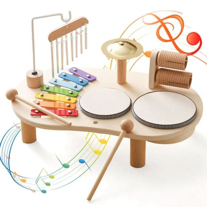 Ensemble de Jouets Musicaux en Bois pour Bébés Créatifs de 12 Mois et Plus