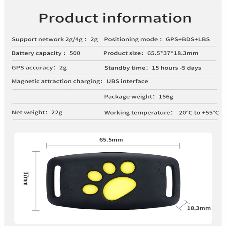 Traceur GPS pour Chats – Suivi de Localisation en Temps Réel Sans Abonnement