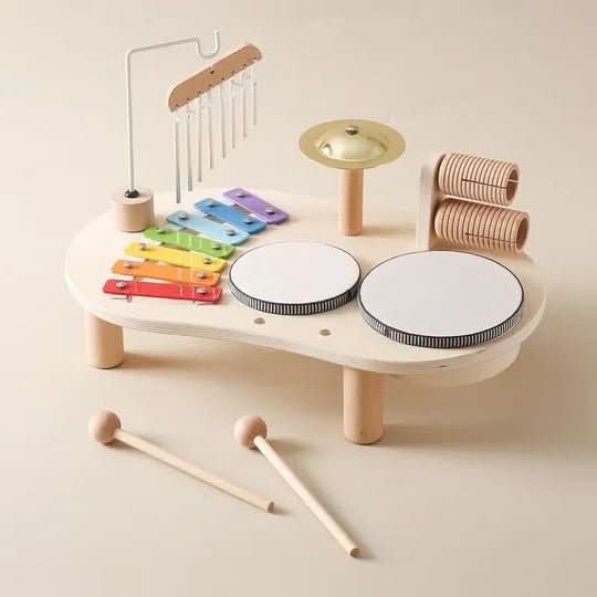 Ensemble de Jouets Musicaux en Bois pour Bébés Créatifs de 12 Mois et Plus