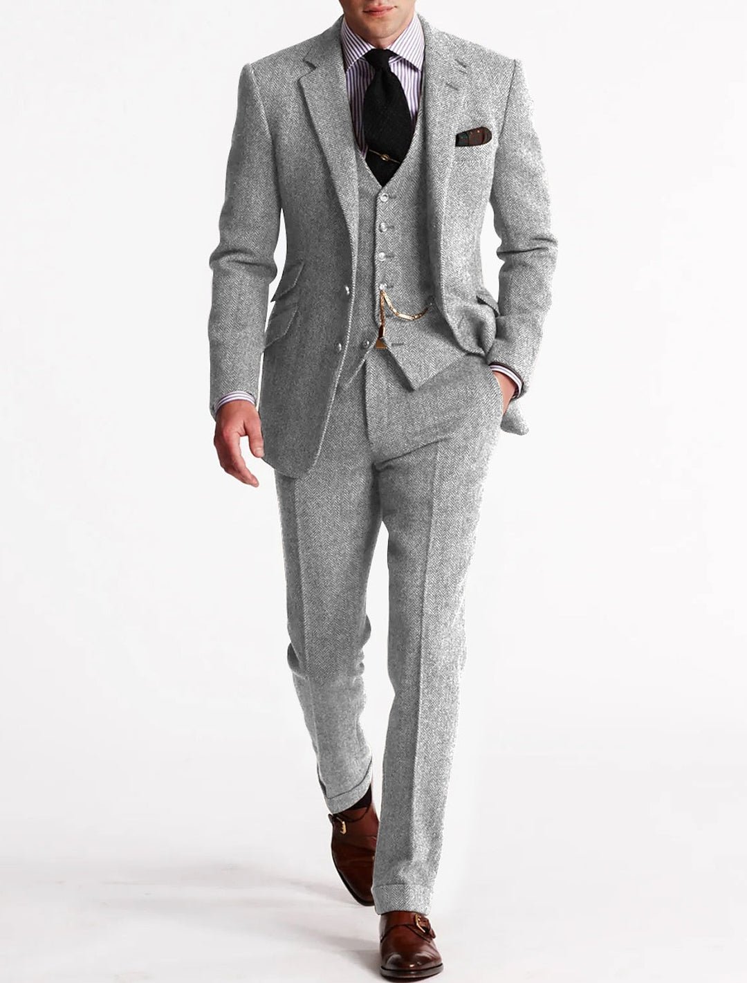 Costume Tuxedo en Tweed pour Hommes | Complet
