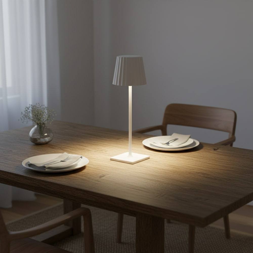 Lampe de Table Sans Fil | Lumière Moderne Alimentée par Batterie pour Salon