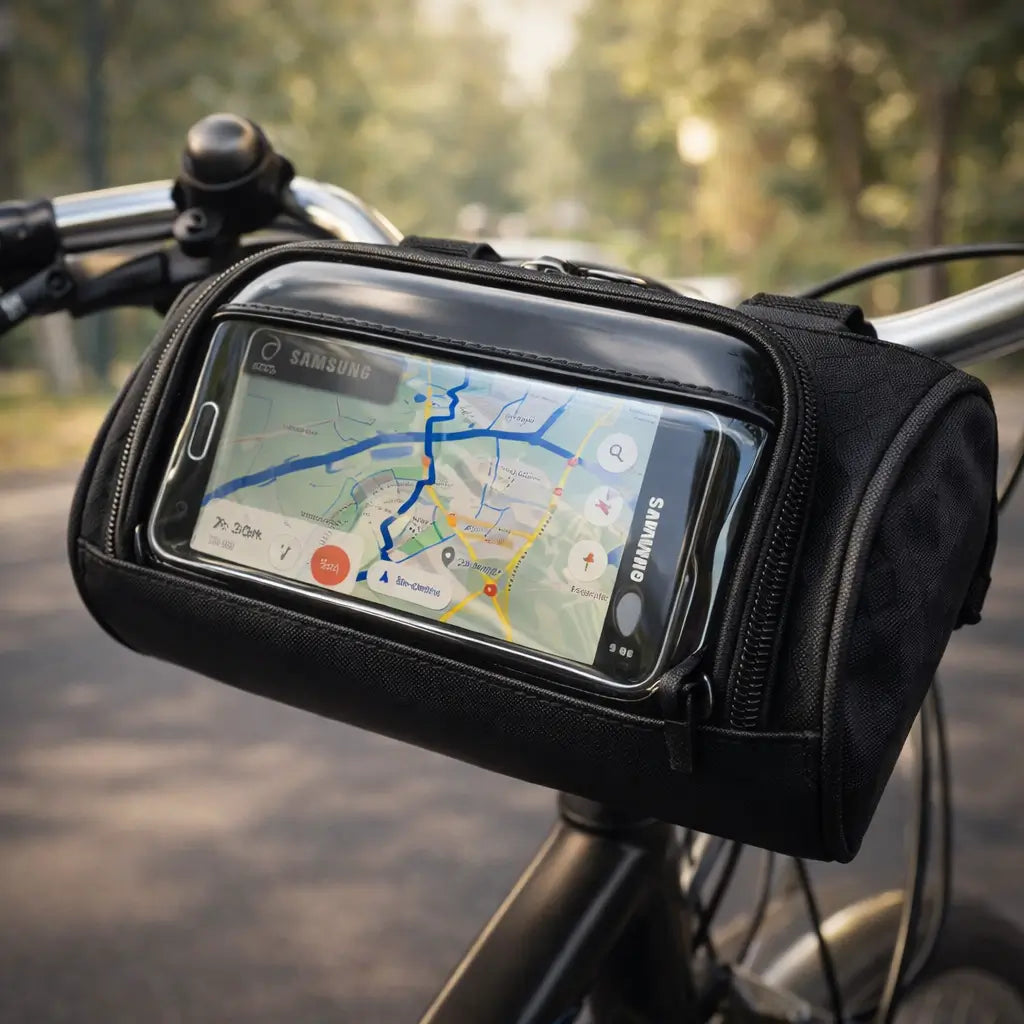 Sacoche de guidon de vélo étanche avec écran tactile