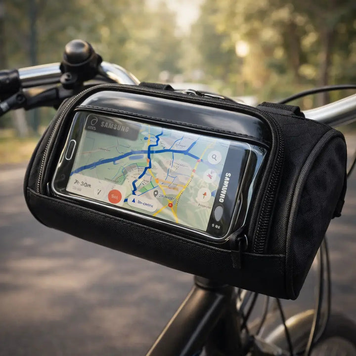 Sacoche de guidon de vélo étanche avec écran tactile