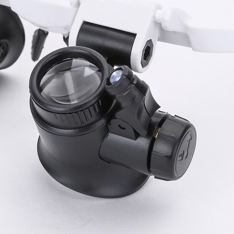 Loupes avec Lumière et Grossissement 8x, 15x & 23x