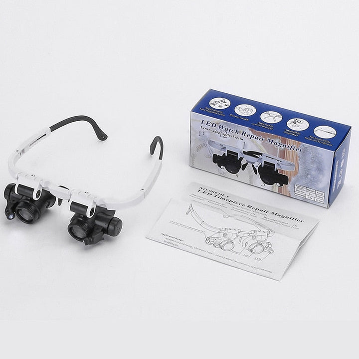 Loupes avec Lumière et Grossissement 8x, 15x & 23x