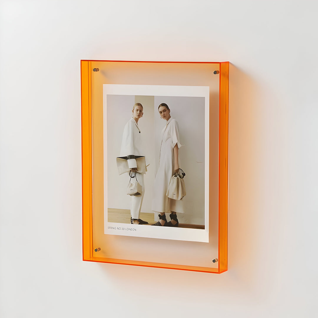 Cadre Photo Acrylique Moderne – Options Claires et Colorées pour la Protection des Photos