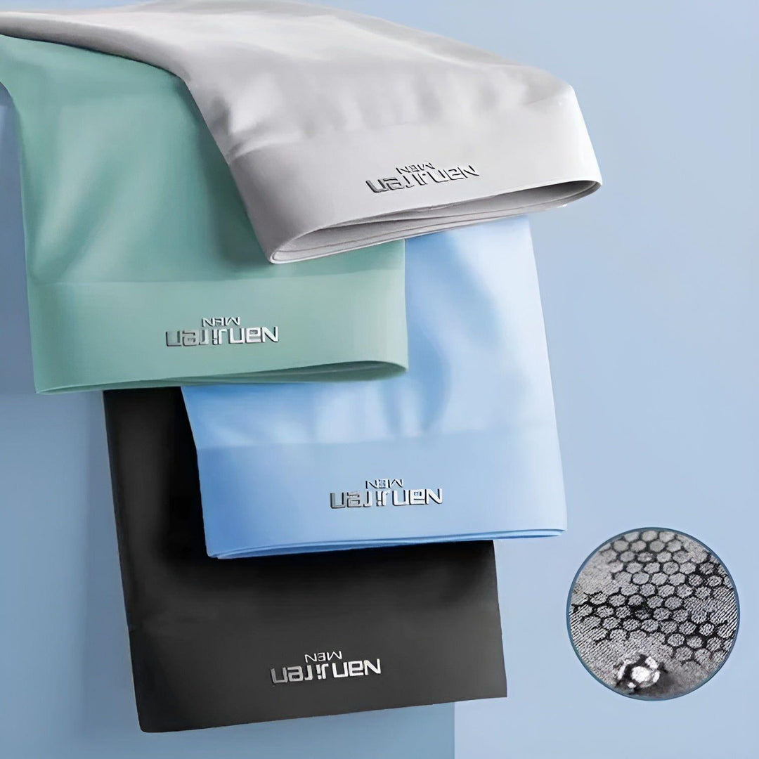 Boxers en Soie Glacée pour Hommes – Sans Coutures, Doux et Respirants | Ensemble de 4