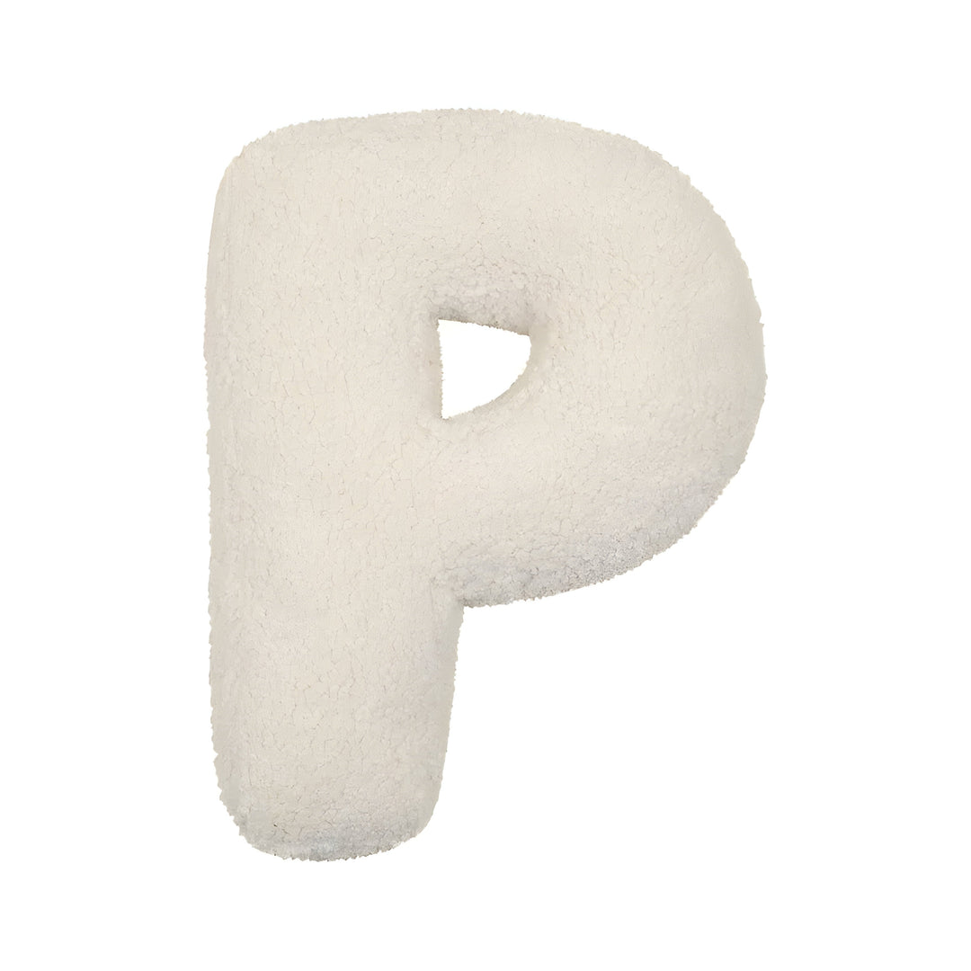 Coussin Lettre en Peluche Personnalisable - Accent Décoratif Doux pour Canapé ou Chambre d'Enfant