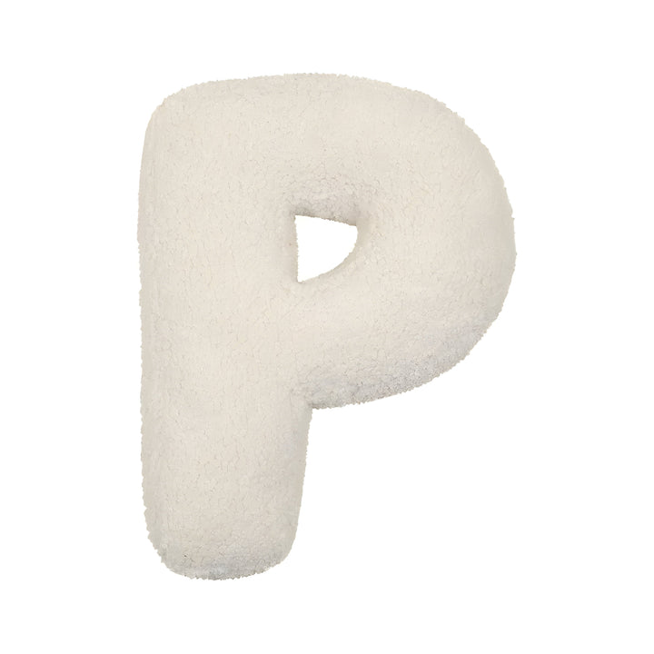 Coussin Lettre en Peluche Personnalisable - Accent Décoratif Doux pour Canapé ou Chambre d'Enfant
