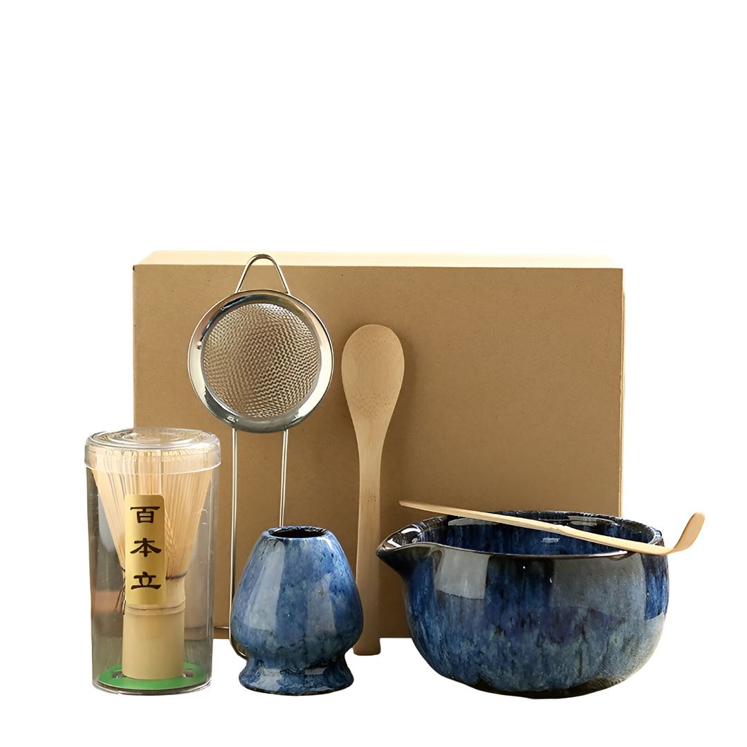 Ensemble de Thé Matcha Traditionnel – Collection d'Accessoires de 6 Pièces pour une Préparation Authentique | Qualité Premium