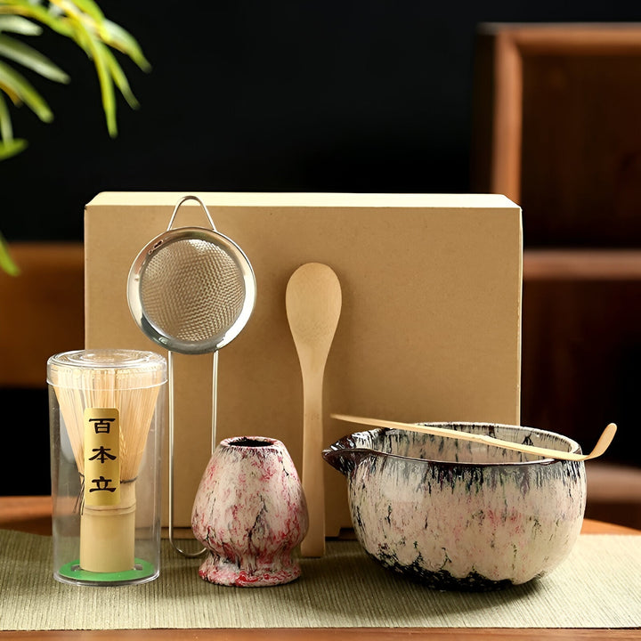 Ensemble de Thé Matcha Traditionnel – Collection d'Accessoires de 6 Pièces pour une Préparation Authentique | Qualité Premium