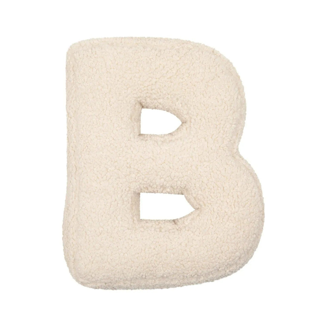 Coussin Lettre en Peluche Personnalisable - Accent Décoratif Doux pour Canapé ou Chambre d'Enfant