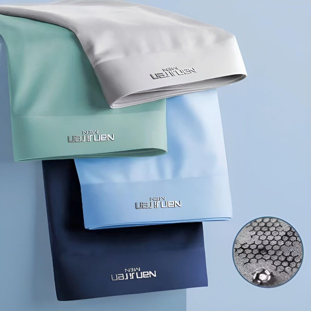 Boxers en Soie Glacée pour Hommes – Sans Coutures, Doux et Respirants | Ensemble de 4