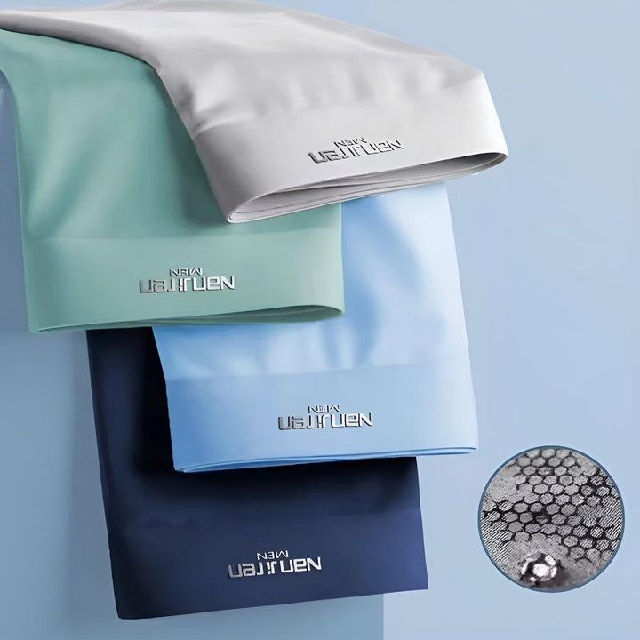 Boxers en Soie Glacée pour Hommes – Sans Coutures, Doux et Respirants | Ensemble de 4