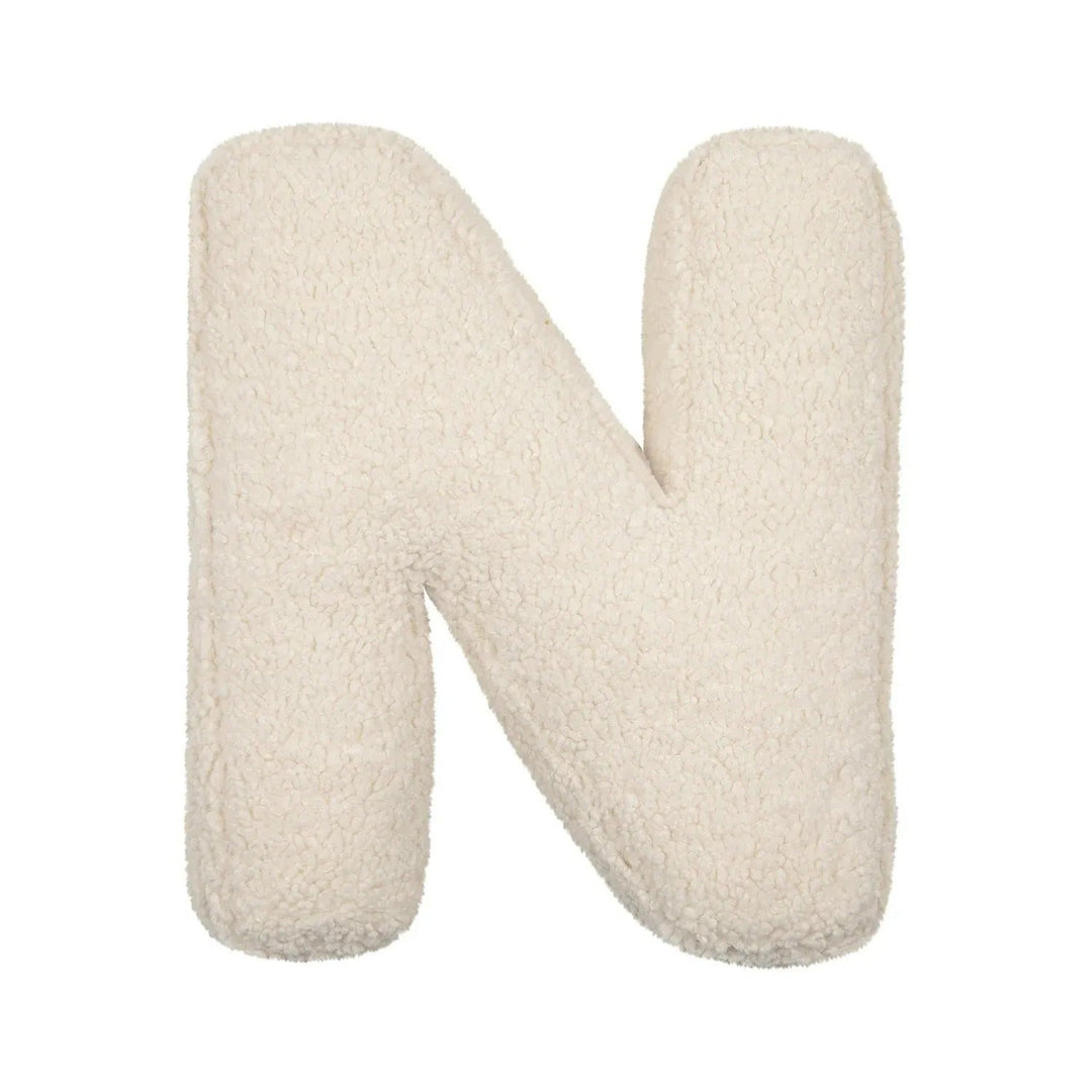 Coussin Lettre en Peluche Personnalisable - Accent Décoratif Doux pour Canapé ou Chambre d'Enfant